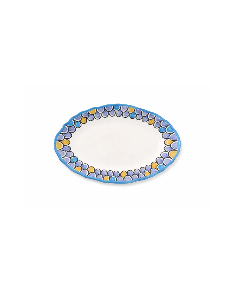 Petit plat ovale “Écailles Marines”