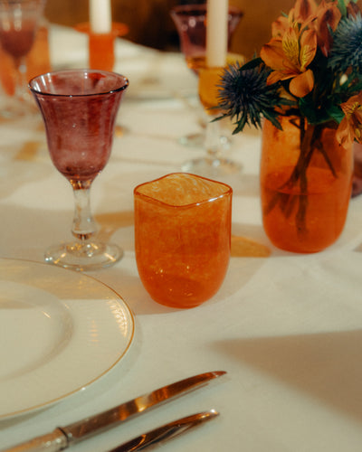 Verre à pied "Banc de poissons"