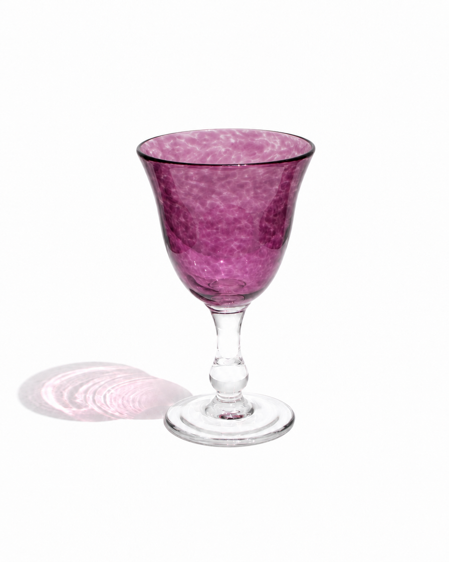 Verre à pied "Banc de poissons"