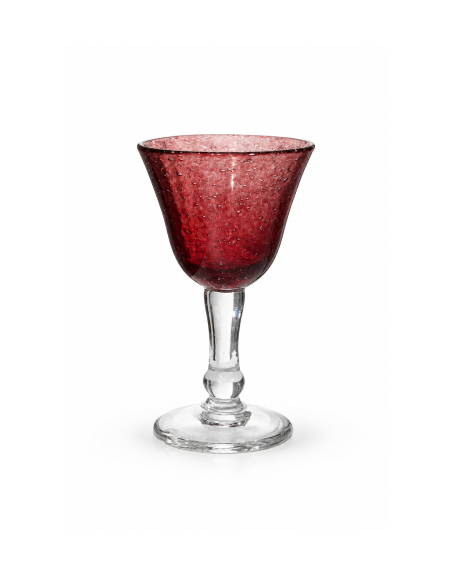 Verre à pied bullé